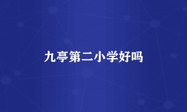 九亭第二小学好吗