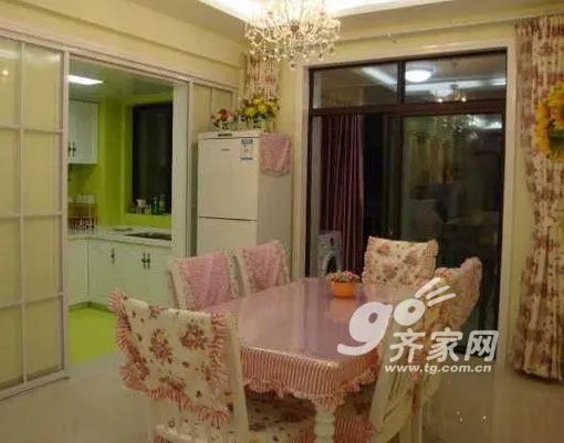 甜美的梦想 小镇姑娘20万装田园风3室