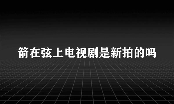 箭在弦上电视剧是新拍的吗