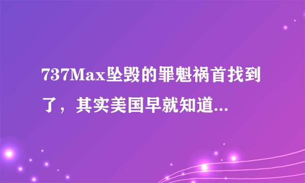 737Max坠毁的罪魁祸首找到了，其实美国早就知道，真相被波音隐瞒