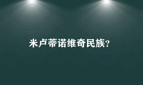 米卢蒂诺维奇民族？