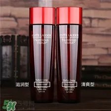 雅诗兰黛红石榴水清爽型和滋润型区别_对比图