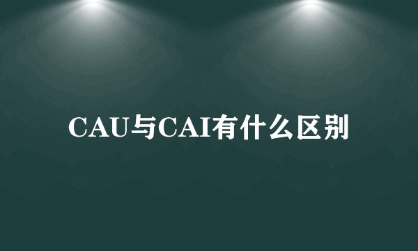 CAU与CAI有什么区别