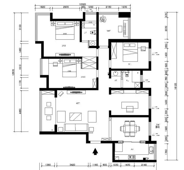 郑州美景鸿城200平新中式风格,魅力中国风
