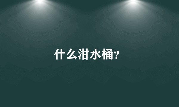 什么泔水桶？