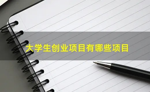 大学生创业项目有哪些项目