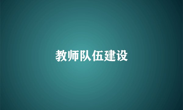 教师队伍建设