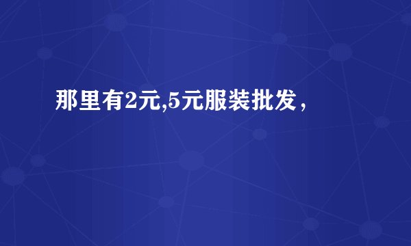 那里有2元,5元服装批发，