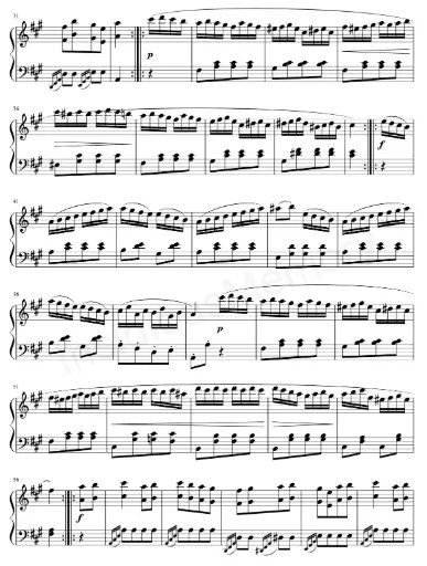 土耳其进行曲，钢琴谱