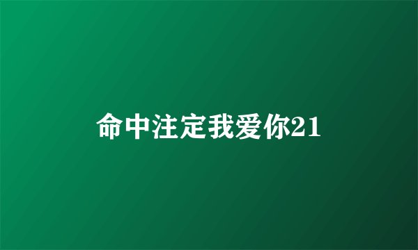 命中注定我爱你21