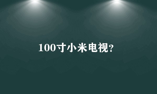 100寸小米电视？