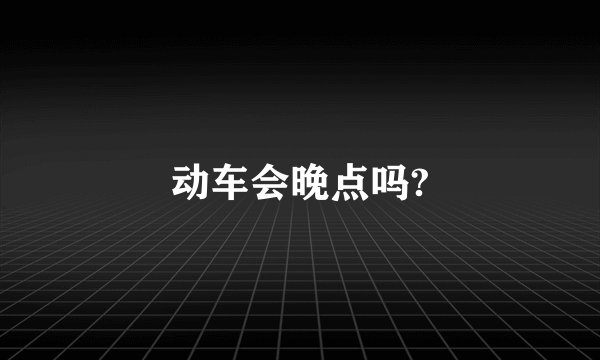 动车会晚点吗?