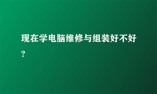 现在学电脑维修与组装好不好?