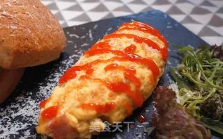 水果迈斯林配培根鸡蛋卷