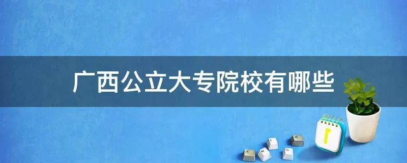 广西公立大专院校有哪些