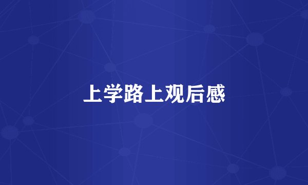 上学路上观后感