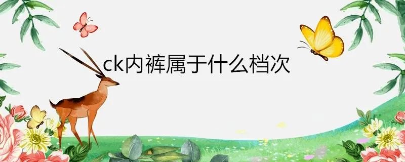 ck内裤属于什么档次