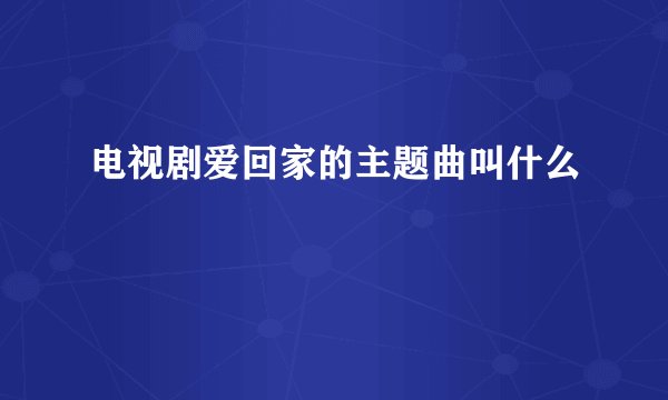 电视剧爱回家的主题曲叫什么