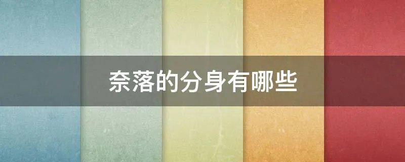 奈落的分身有哪些