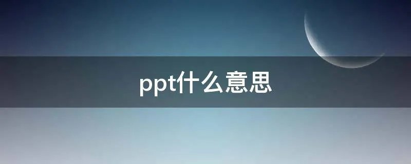 ppt什么意思