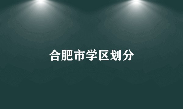 合肥市学区划分