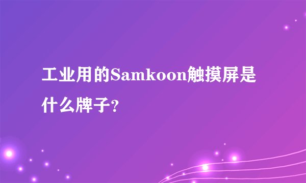 工业用的Samkoon触摸屏是什么牌子？