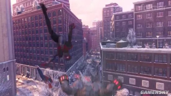 《蜘蛛侠:迈尔斯·莫拉莱斯》新演示 双小虫默契配合骑犀牛