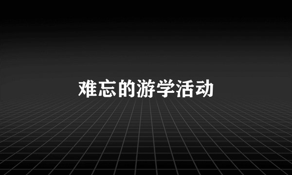 难忘的游学活动