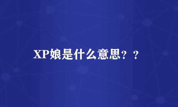 XP娘是什么意思？？