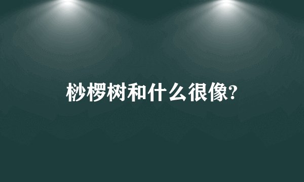 桫椤树和什么很像?