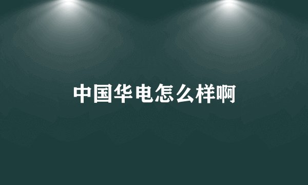 中国华电怎么样啊