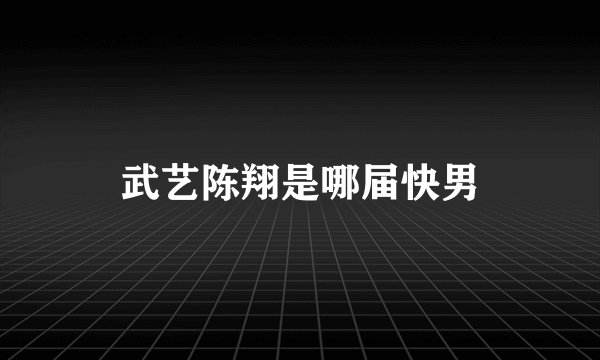 武艺陈翔是哪届快男