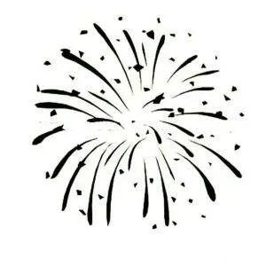 烟花的简笔画