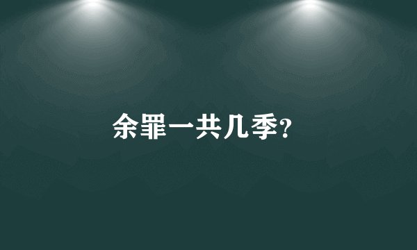 余罪一共几季？