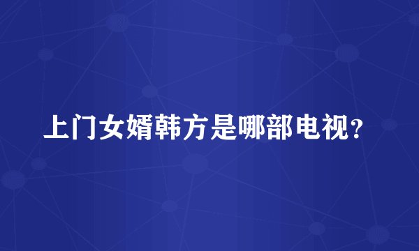 上门女婿韩方是哪部电视？