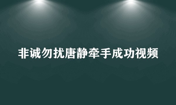 非诚勿扰唐静牵手成功视频