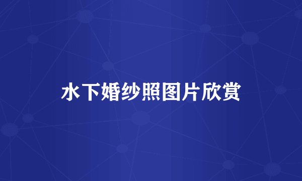 水下婚纱照图片欣赏