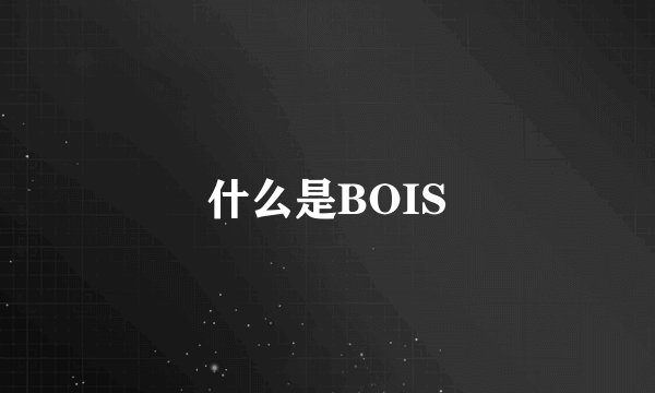 什么是BOIS