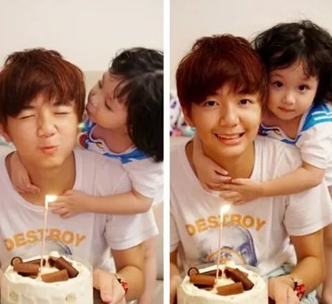 张丹峰为继子庆生父爱爆棚 网友：你们站在一起像哥们儿