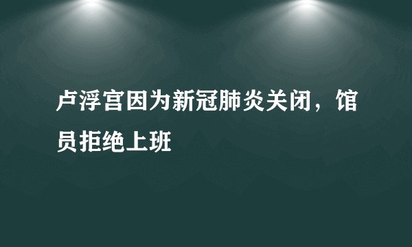 卢浮宫因为新冠肺炎关闭，馆员拒绝上班