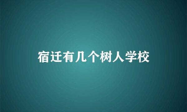 宿迁有几个树人学校