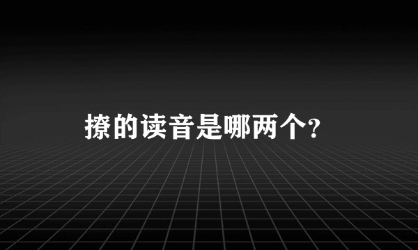 撩的读音是哪两个？