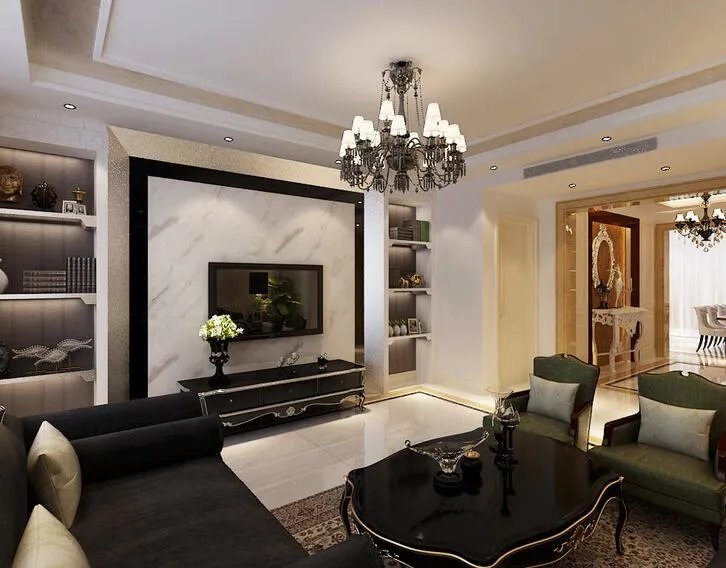 欧式电视背景墙效果图 比电视更好看的电视背景墙