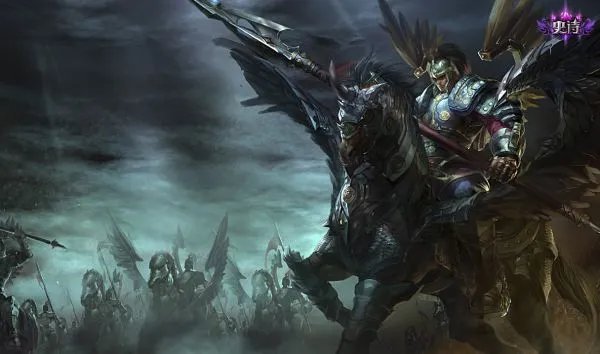 谁有英雄联盟赵信的翼骑统领皮肤的壁纸？