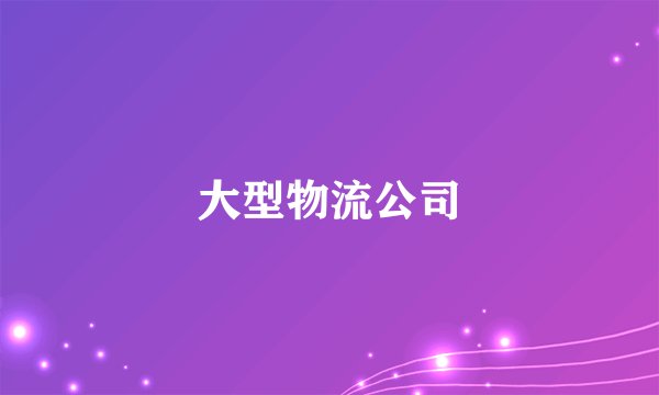 大型物流公司