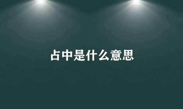 占中是什么意思