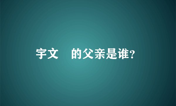 宇文玥的父亲是谁？