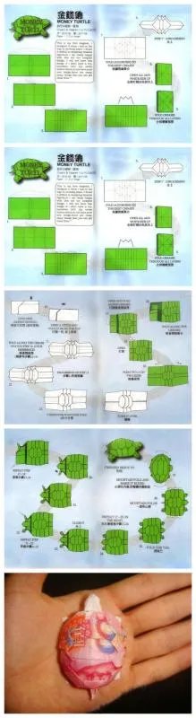 怎么用一百元折金钱龟