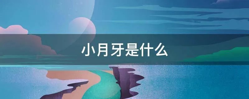 小月牙是什么