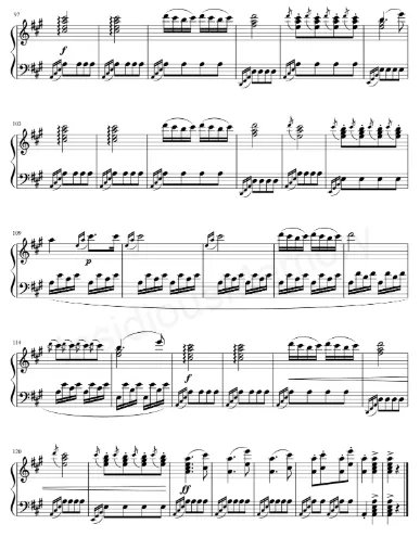 土耳其进行曲，钢琴谱